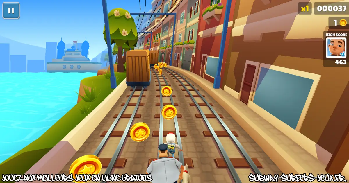 Collecte rapide de pièces dans Subway Surfers