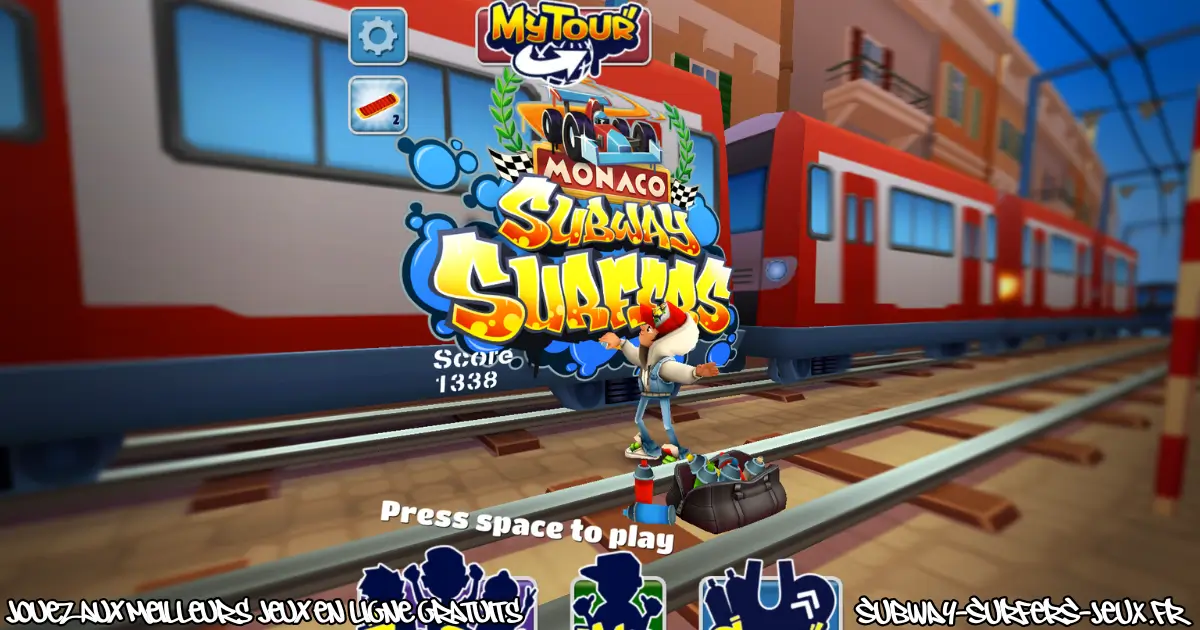 Écran de départ de Subway Surfers avant le début de la course