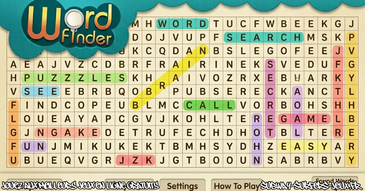 Joue à Word Finder Gratuit En Ligne